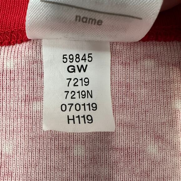 Hanna Andersson Pajama Top Adult Unisex L Red Heritage Fair Isle 59845 Organic - Picture 7 of 8